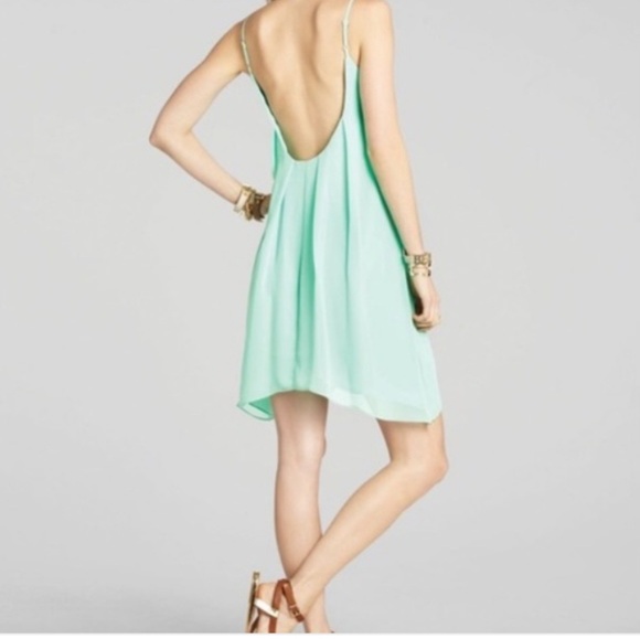 BCBGENERATION Aqua Sheer Overlay Backless Dress - Picture 2 of 7